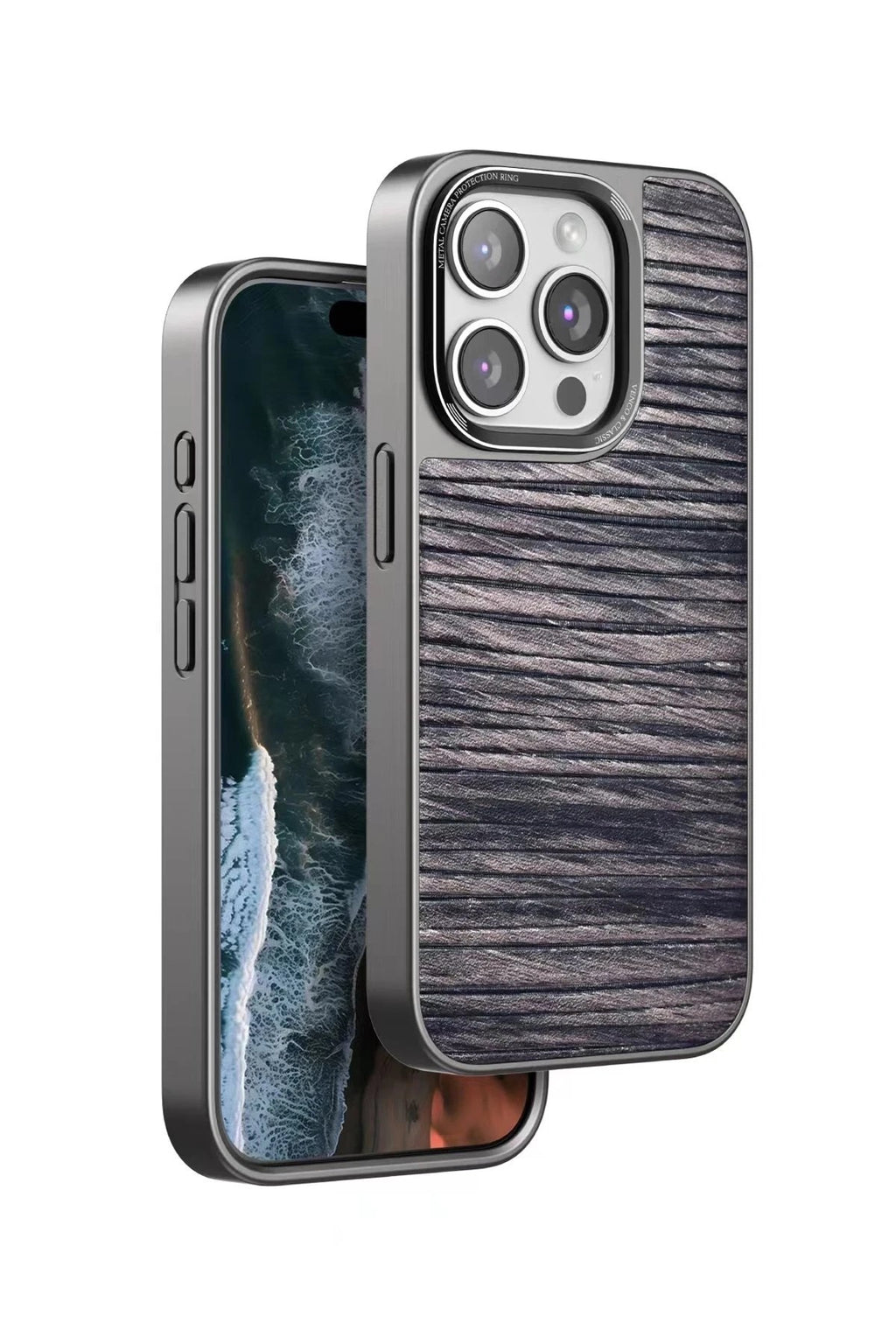 Mey İthalat® iPhone 15 Pro Wave Kapak - Kahverengi