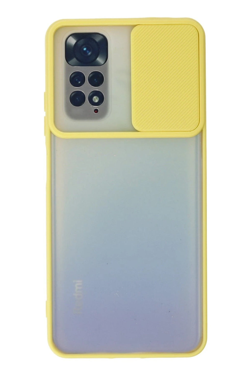 Mey İthalat® Redmi Note 11 Kılıf Palm Buzlu Kamera Sürgülü Silikon - Sarı