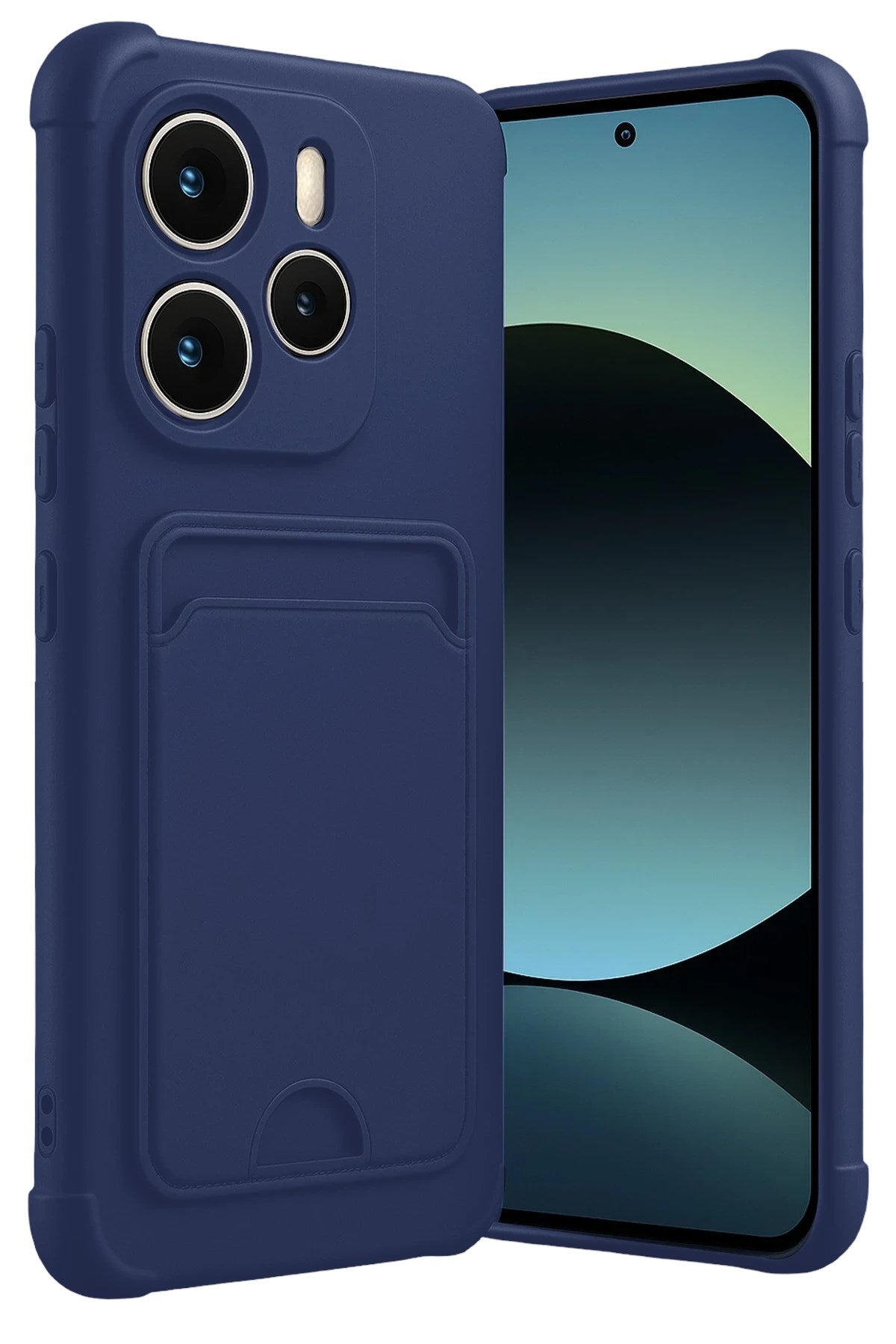 Mey İthalat® Redmi Note 14 4G Kelvin Kartvizitli Silikon - Lacivert