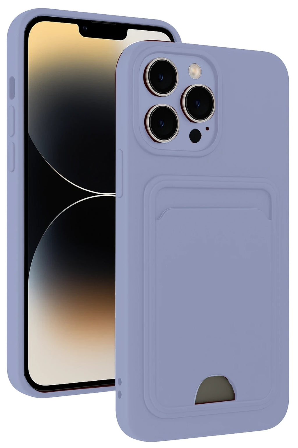 Mey İthalat® iPhone 13 Pro Kılıf Kelvin Kartvizitli Silikon - Lila