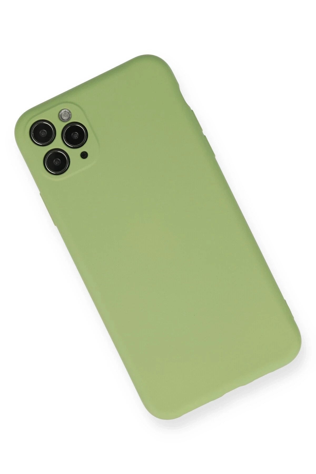 Mey İthalat® iPhone 11 Pro Max Kılıf Nano içi Kadife Silikon- Yeşil