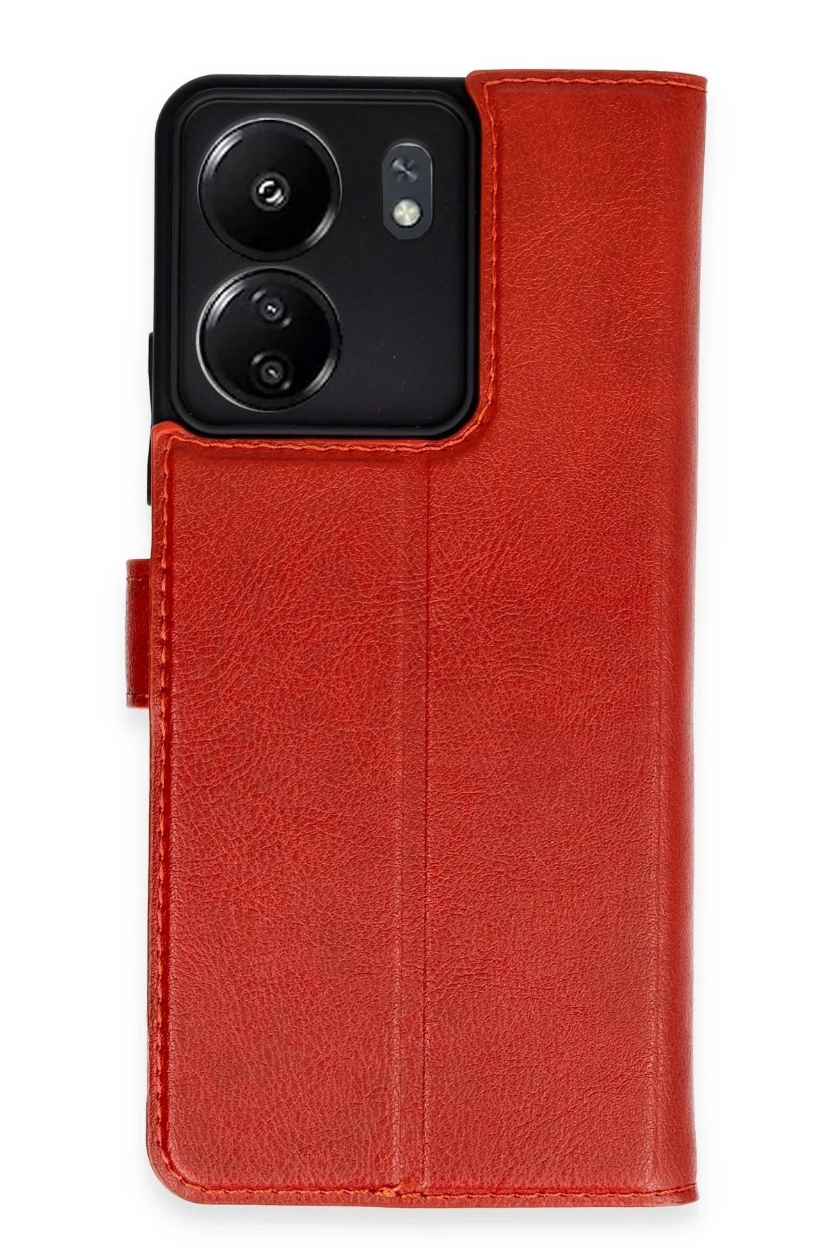 Mey İthalat® Redmi 13C Kılıf Trend S Plus Kapaklı Kılıf - Kırmızı