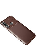 Mey İthalat® Huawei Y6P Kılıf Auto Focus Karbon Kapak - Kahverengi