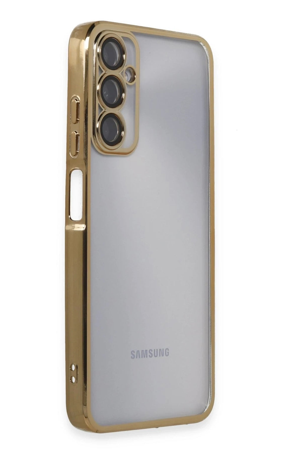 Mey İthalat® Samsung Galaxy A05S Kılıf Lensli Silikon - Gold