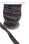 Kadife Kurdele Simli 1,5 Cm Karışık Renk 2 Metre