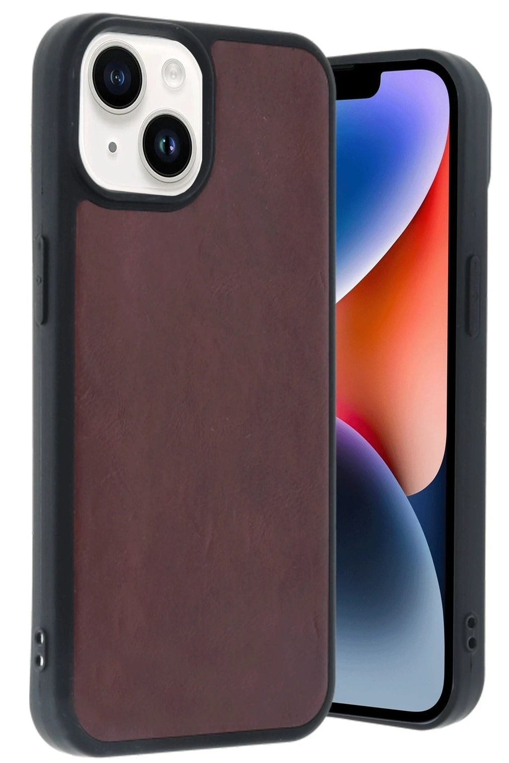 Mey İthalat® iPhone 15 Kılıf Aras Deri Kapak - Bordo