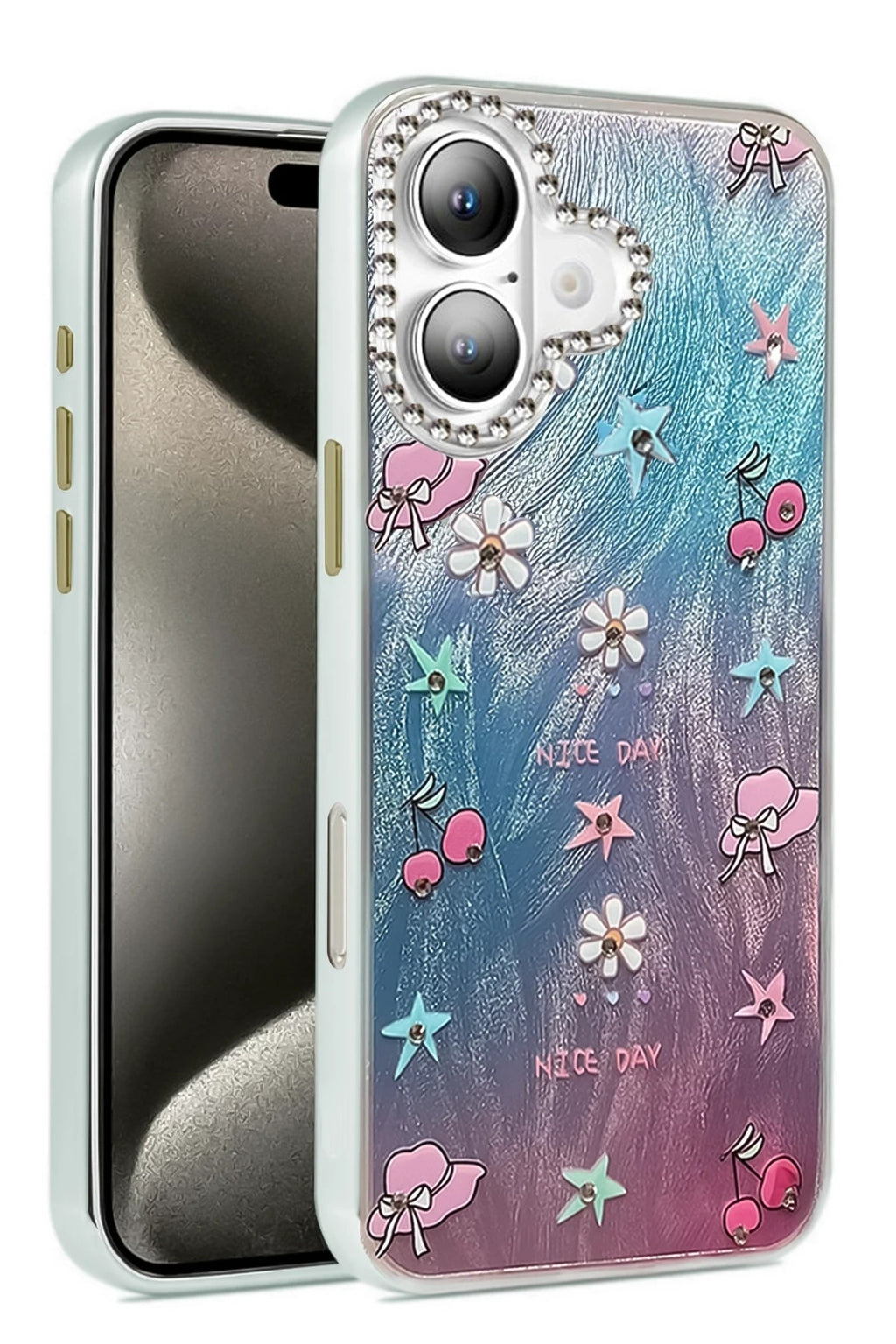 Mey İthalat® iPhone 16 Plus Kılıf Blade Aynalı Desenli Kapak - Desen 4