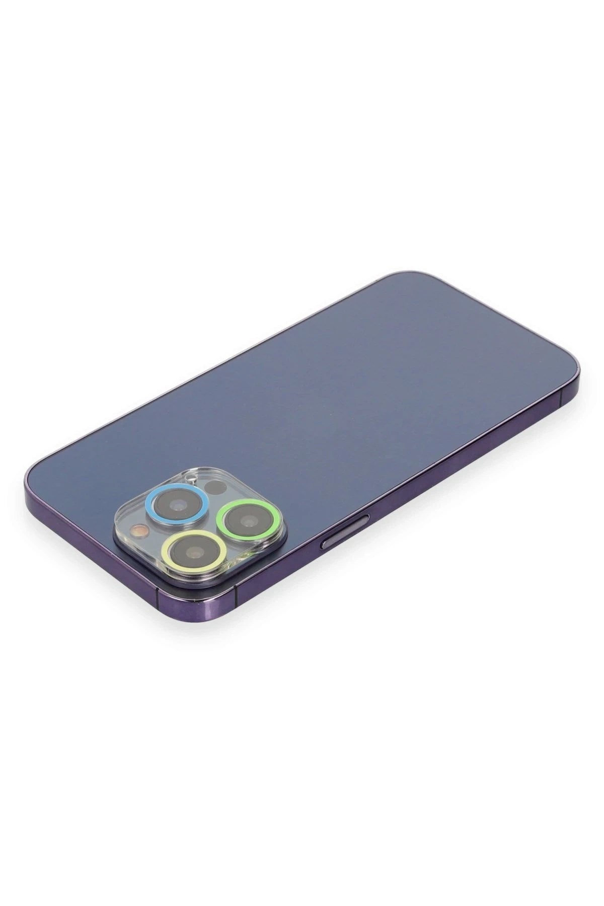 Mey İthalat® iPhone 13 Pro Renkli Kamera Lens Koruma Cam - Yeşil-Sarı