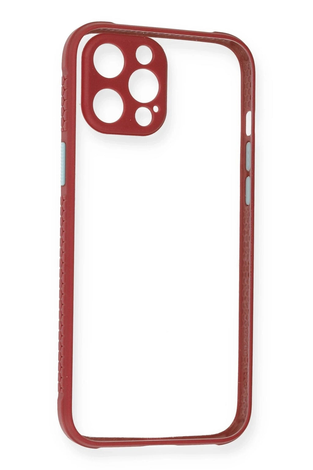 Mey İthalat® iPhone 12 Pro Kılıf Miami Şeffaf Silikon - Fuşya