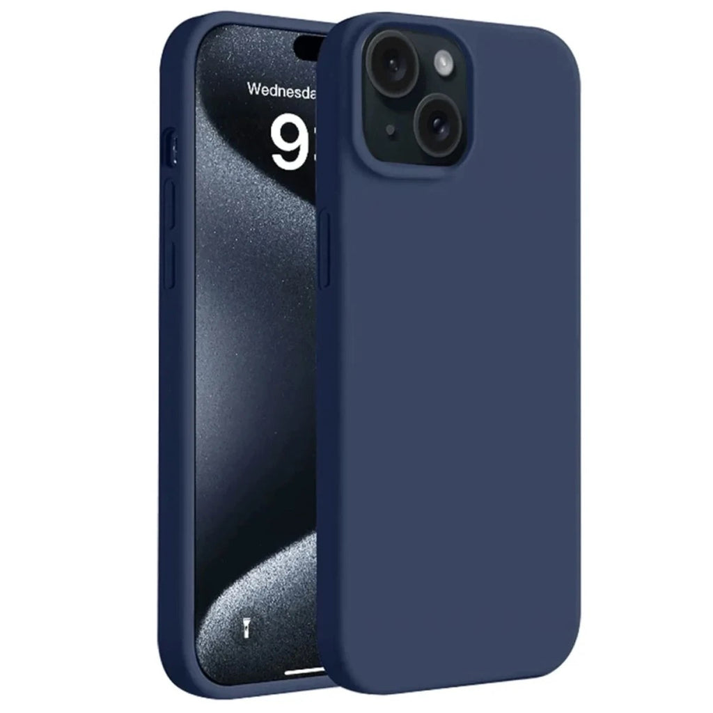 Mey İthalat® iPhone 15 Kılıf First Silikon - Lacivert