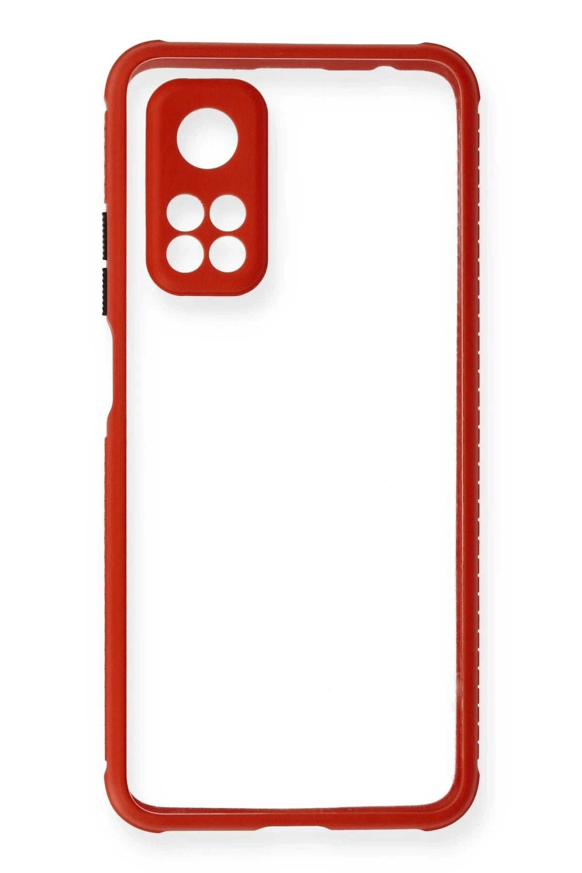 Mey İthalat® Mi 10T Pro Kılıf Miami Şeffaf Silikon - Kırmızı