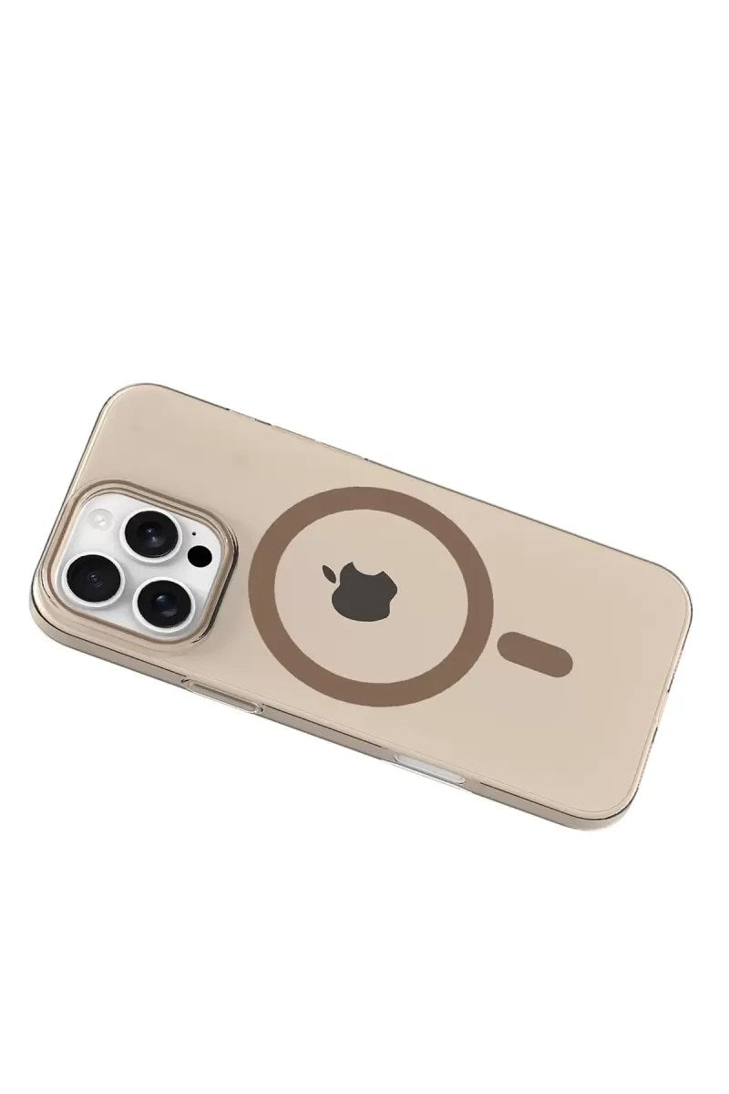 Mey İthalat® iPhone 16 Pro Max PC Blank Magsafe Kapak - Çöl Titanyum