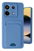 Mey İthalat® Redmi Note 13 Pro 5G Kılıf Kelvin Kartvizitli Silikon - Mavi