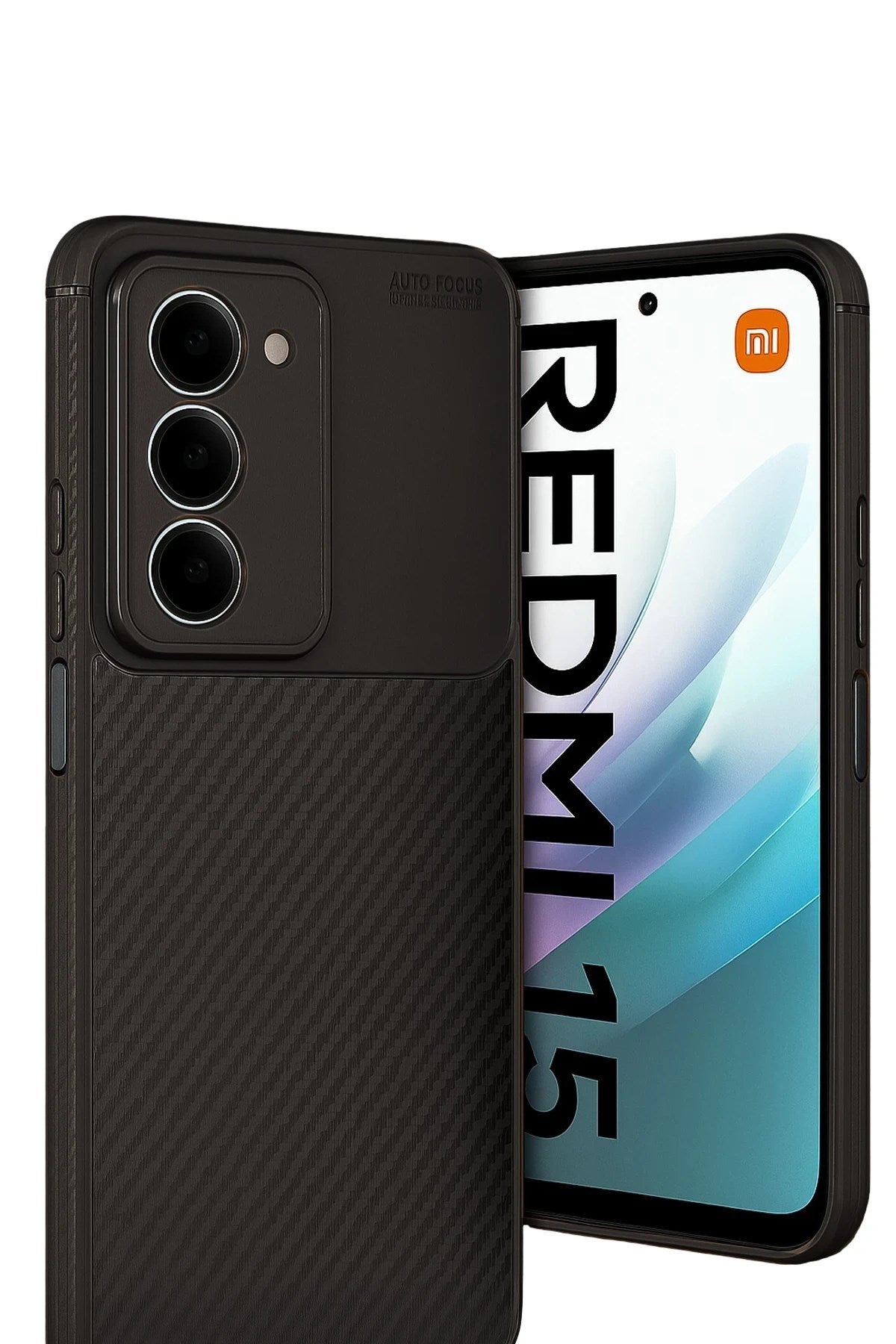 Mey İthalat® Redmi 15 4G Auto Focus Karbon Kapak - Siyah
