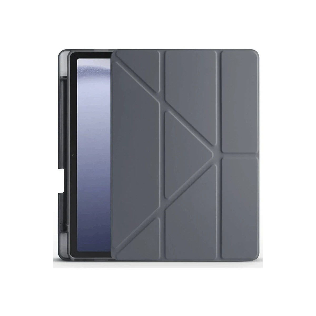 Mey İthalat® Huawei Honor Pad X9 11.5 Kılıf Kalemlikli Mars Tablet Kılıfı - Koyu Gri