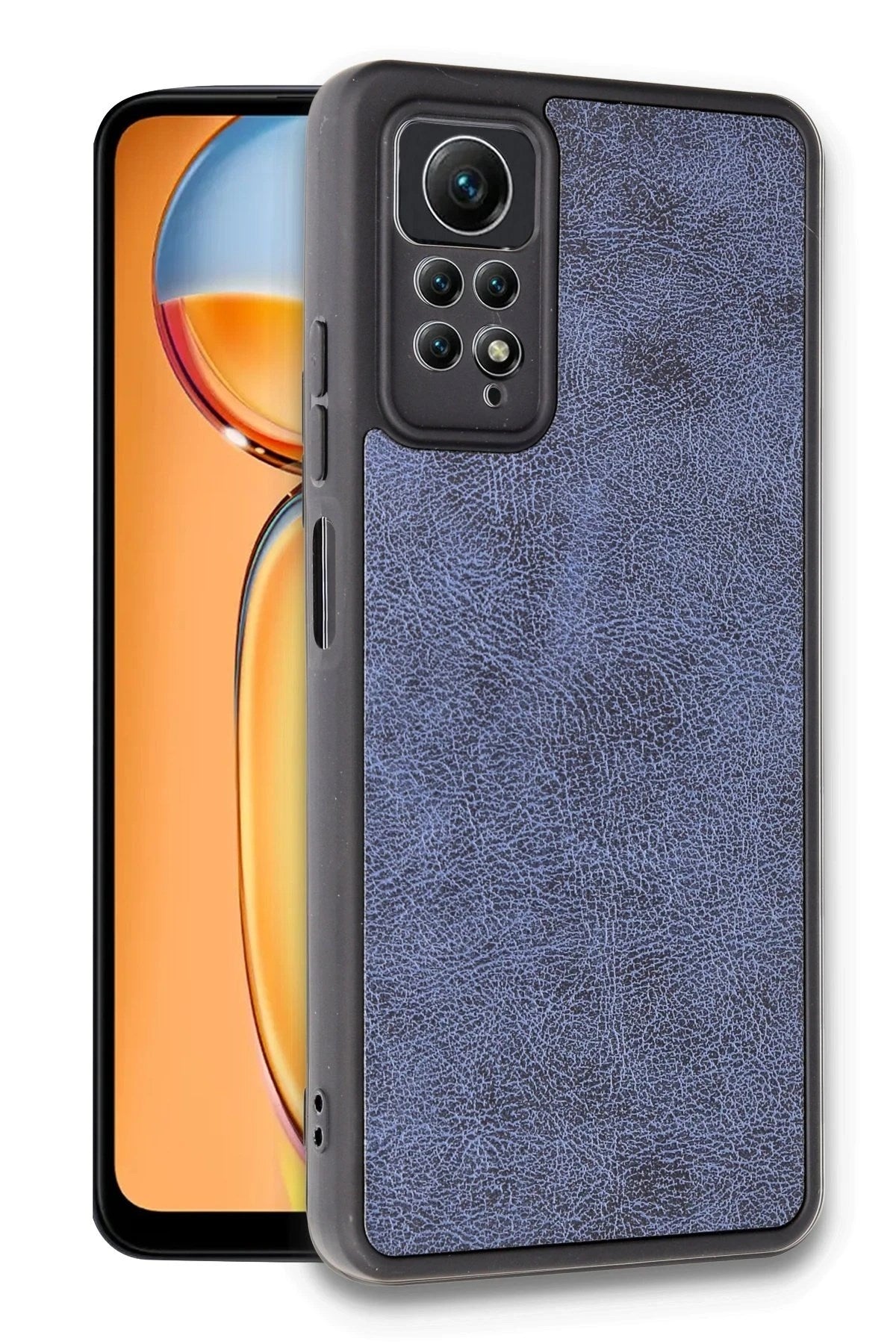 Mey İthalat® Redmi Note 12 Pro 4G Kılıf Aras Deri Kapak - Lacivert