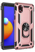 Mey İthalat® Samsung Galaxy A01 Core Kılıf Sofya Yüzüklü Silikon Kapak - Rose