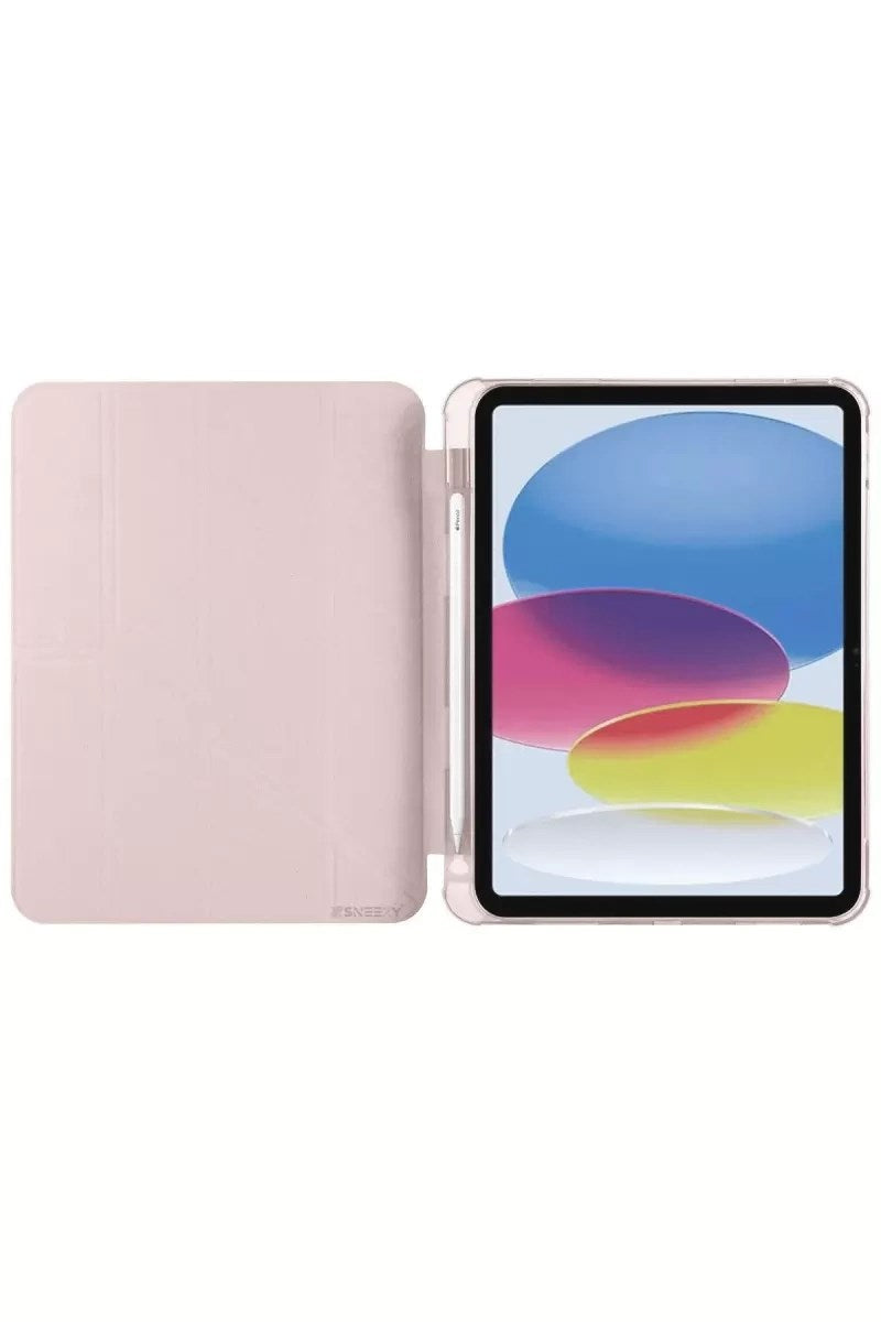Mey İthalat® iPad 2022 10.9 (10.nesil) Kılıf Kalemlikli Mars Tablet Kılıfı - Rose Gold