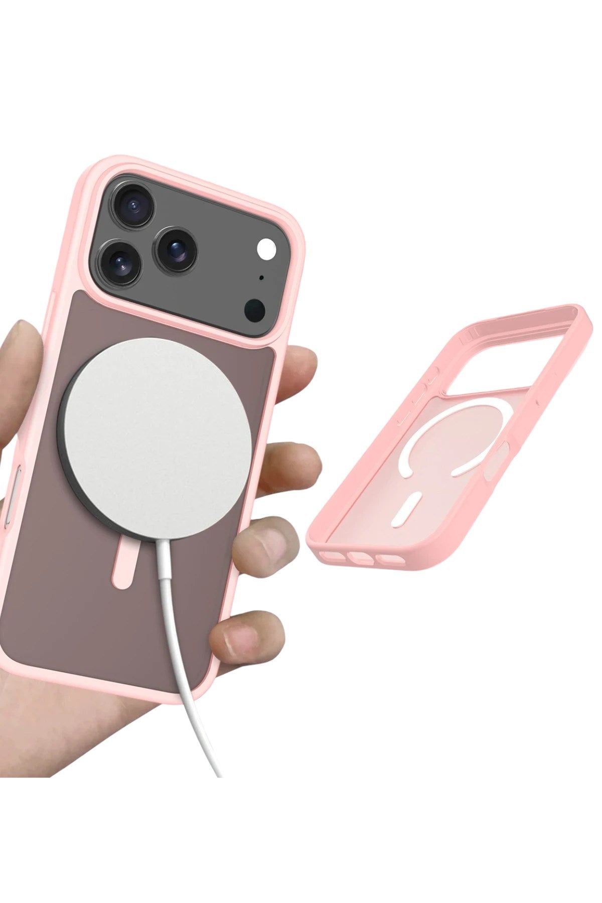 Mey İthalat® iPhone 17 Pro Jota Magsafe Kapak - Pudra