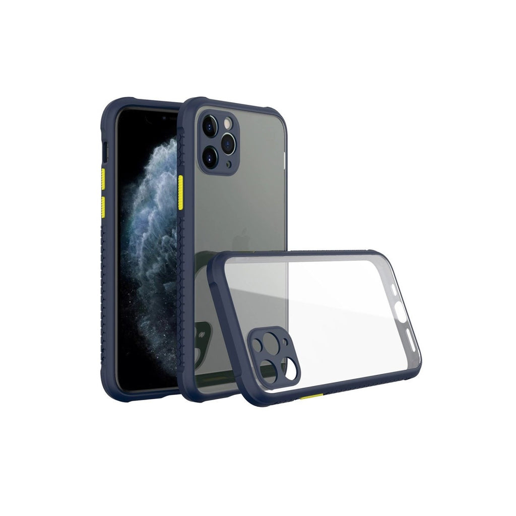 Mey İthalat® iPhone 11 Pro Kılıf Miami Şeffaf Silikon - Lacivert