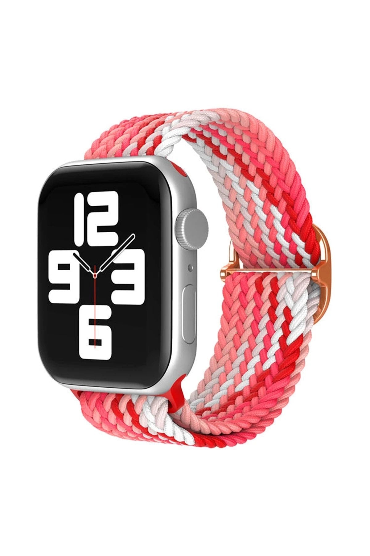 Mey İthalat® Watch 42mm Star Kordon - Pembe-Kırmızı