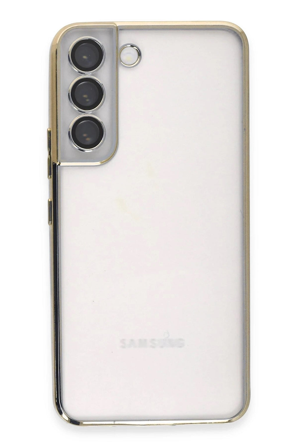 Mey İthalat® Samsung Galaxy S22 Kılıf Lensli Silikon - Gold