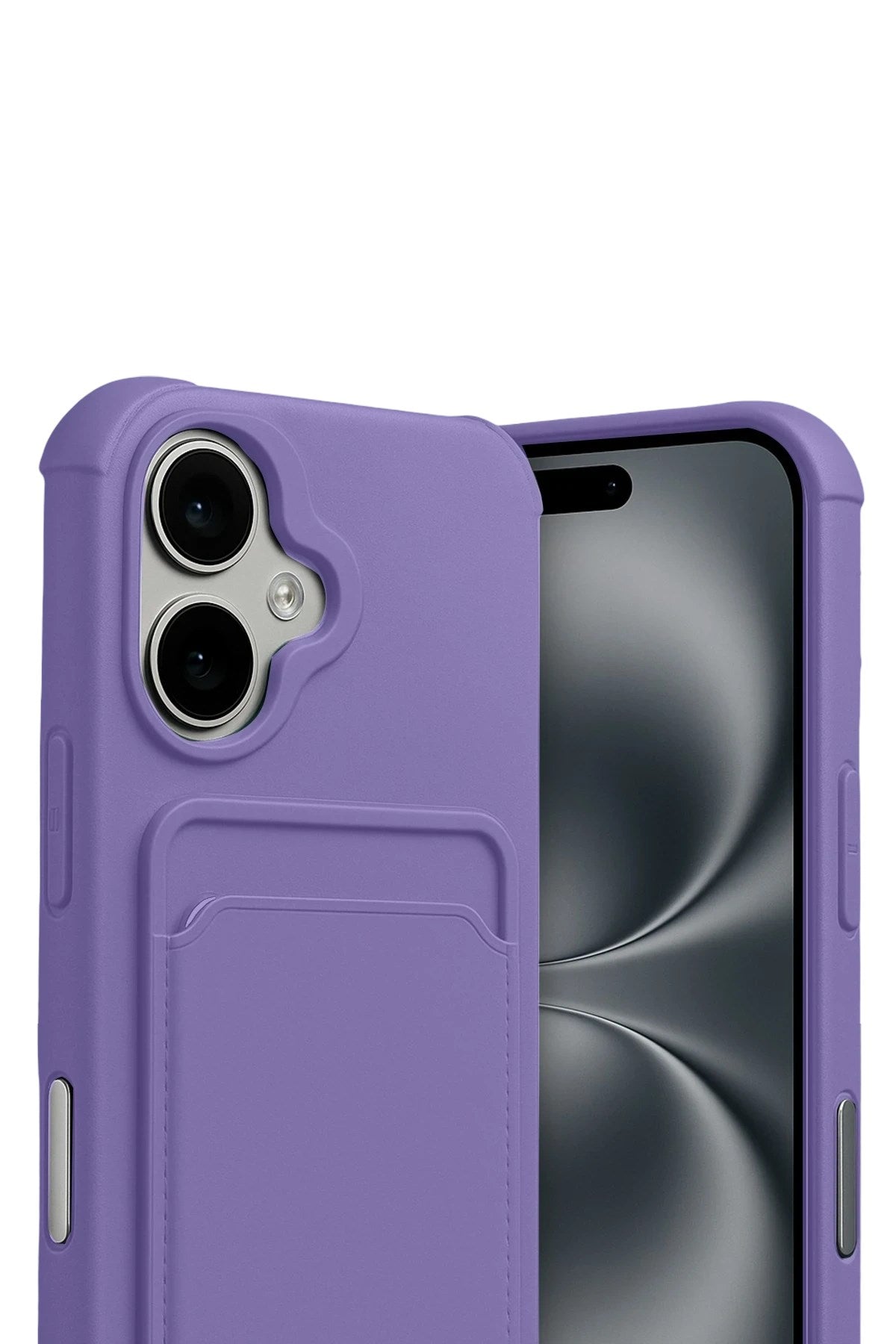 Mey İthalat® iPhone 17 Kelvin Kartvizitli Silikon - Lila