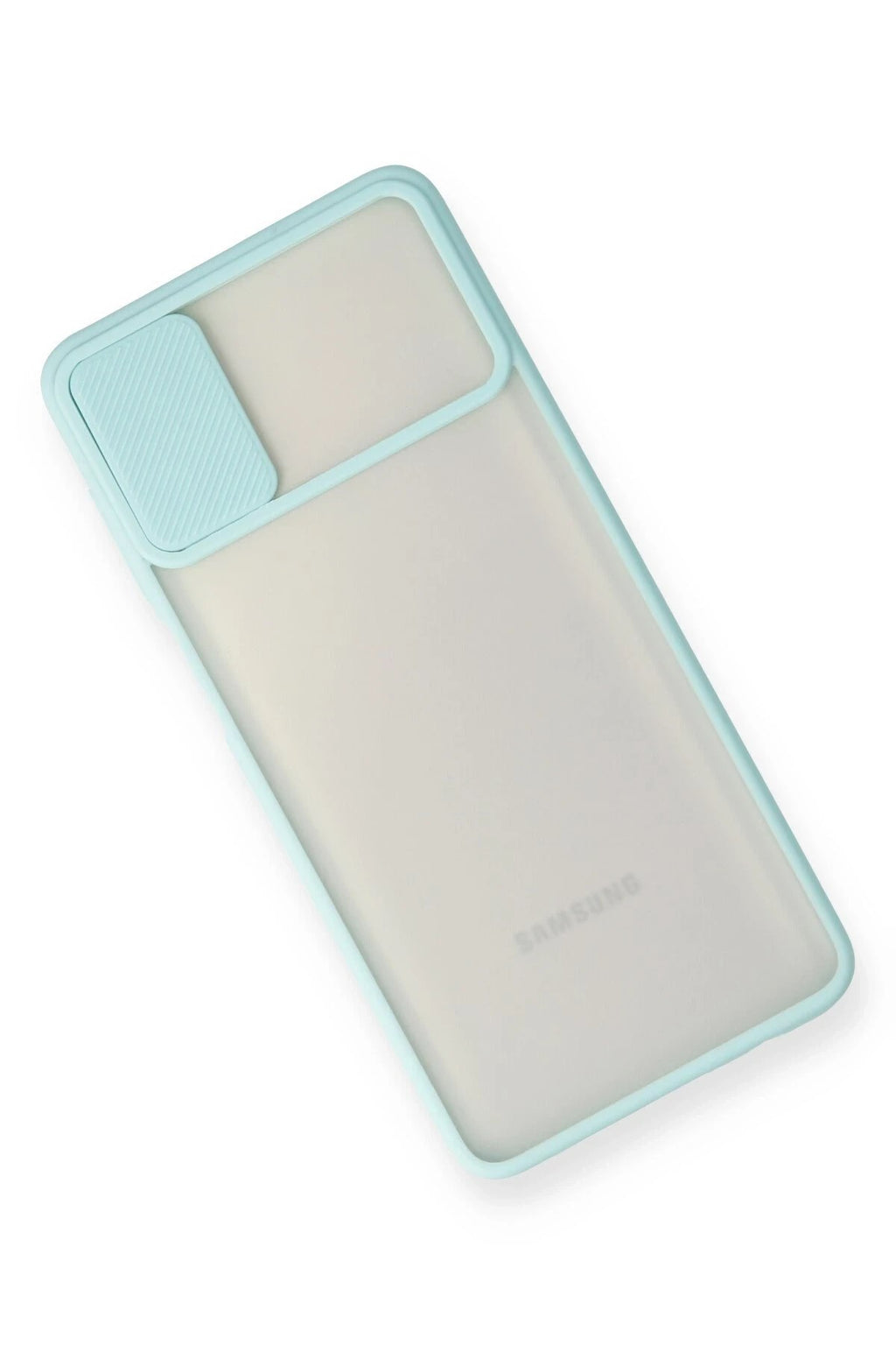 Mey İthalat® Samsung Galaxy M51 Kılıf Palm Buzlu Kamera Sürgülü Silikon - Turkuaz