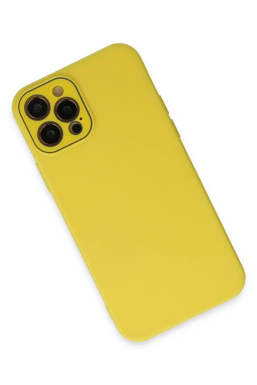 Mey İthalat® iPhone 12 Pro Max Kılıf Lansman Glass Kapak - Sarı