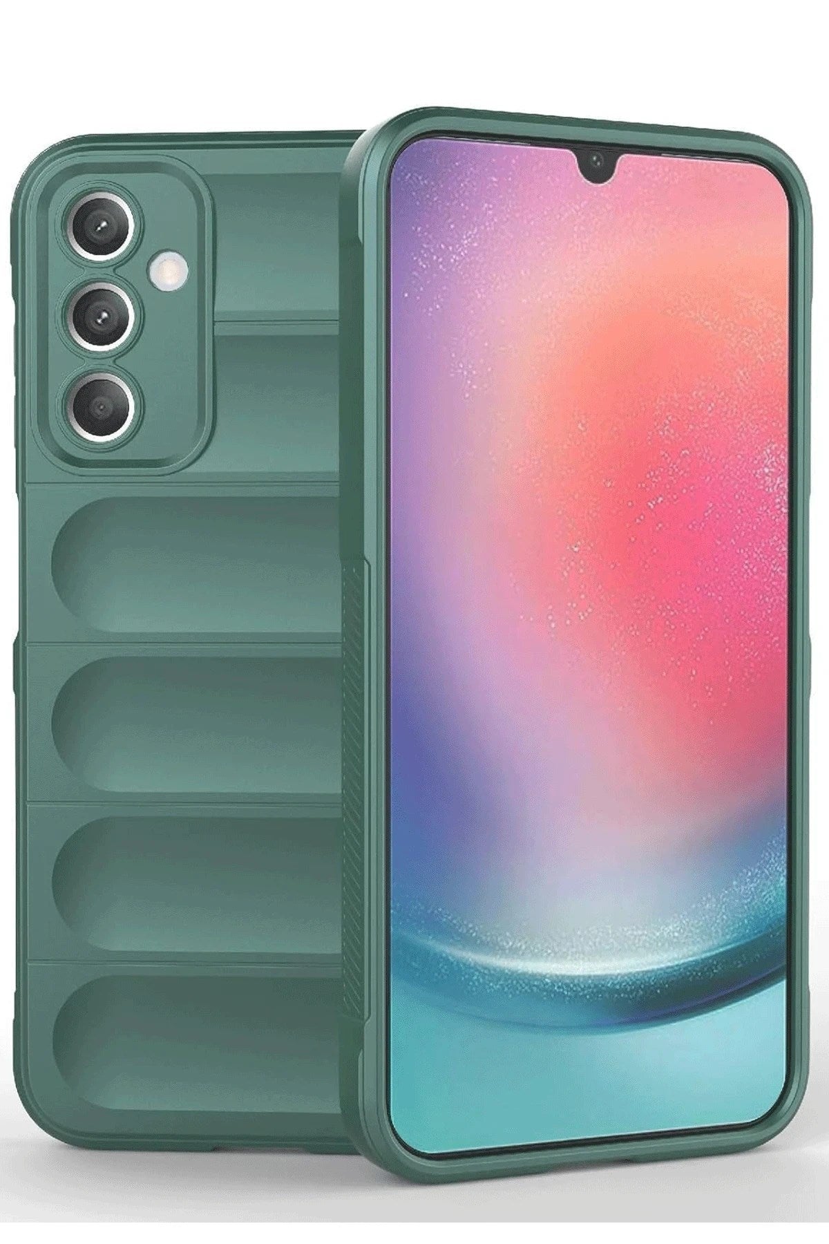Mey İthalat® Samsung A36 Kılıf Optimum Silikon - Koyu Yeşil