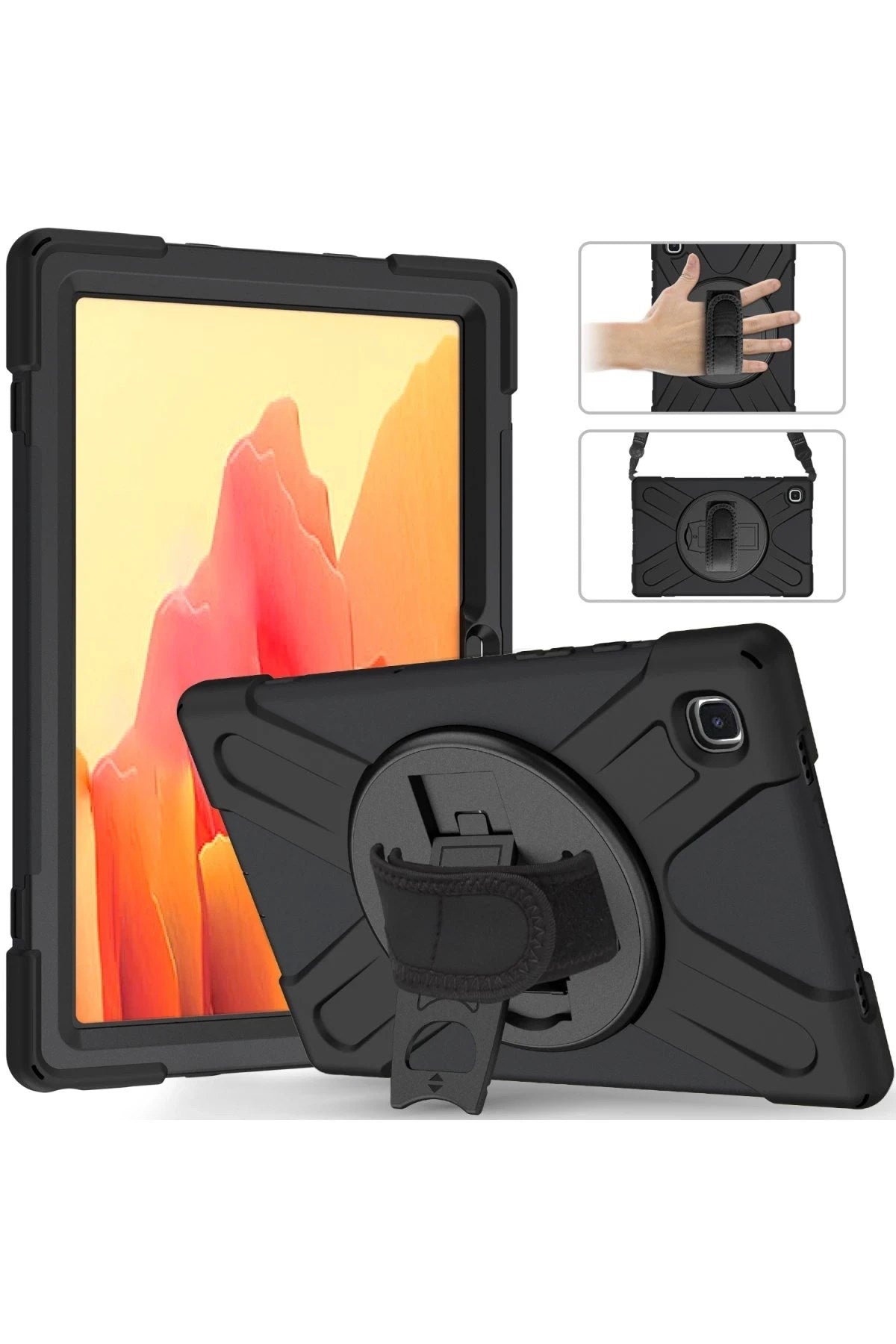 Mey İthalat® Samsung Galaxy T220 Tab A7 Lite 8.7 Kılıf Amazing Tablet Kapak - Siyah