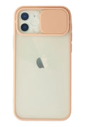 Mey İthalat® iPhone 12 Kılıf Palm Buzlu Kamera Sürgülü Silikon - Pembe