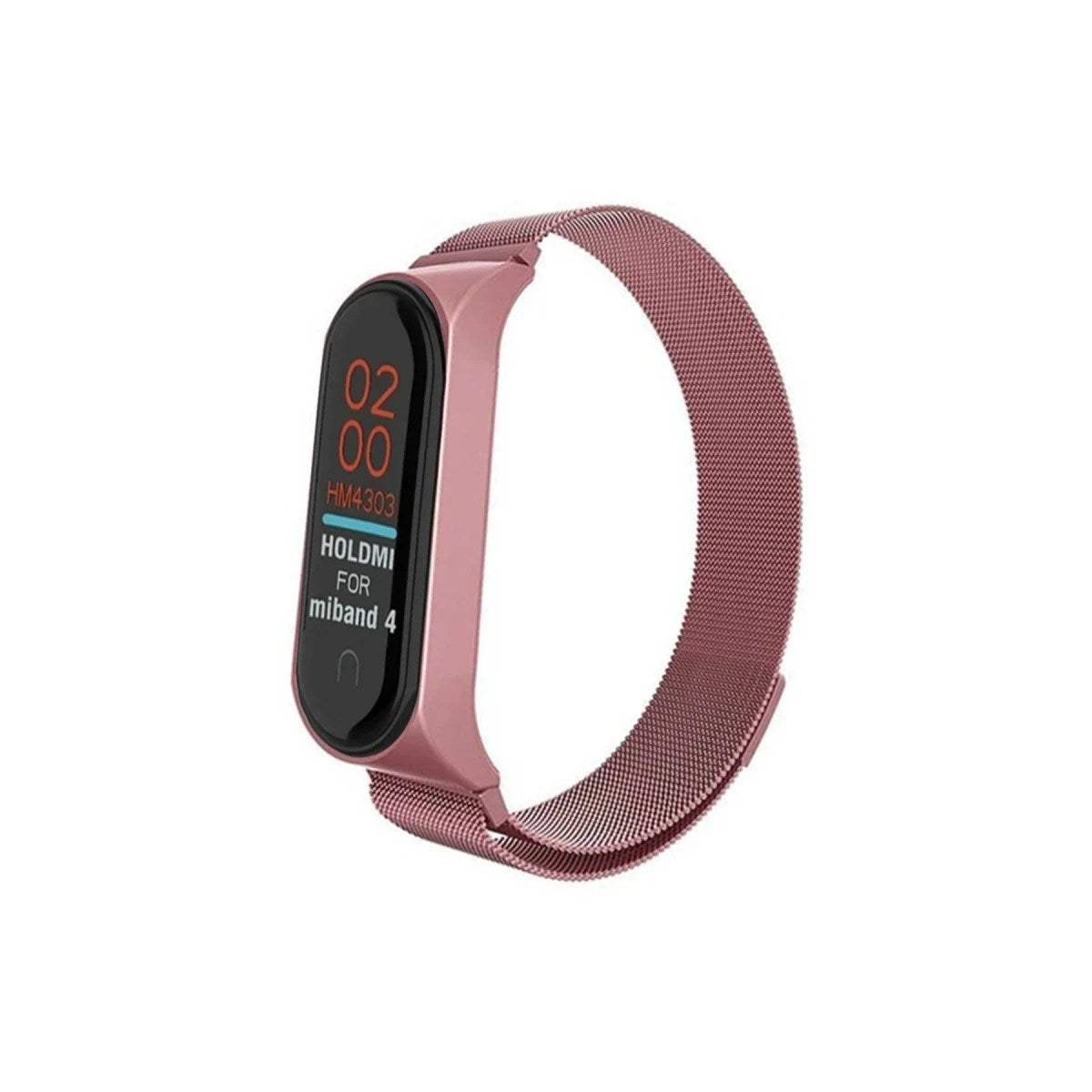 Mey İthalat® Mi Band 4 Metal Mıknatıslı Kordon - Rose