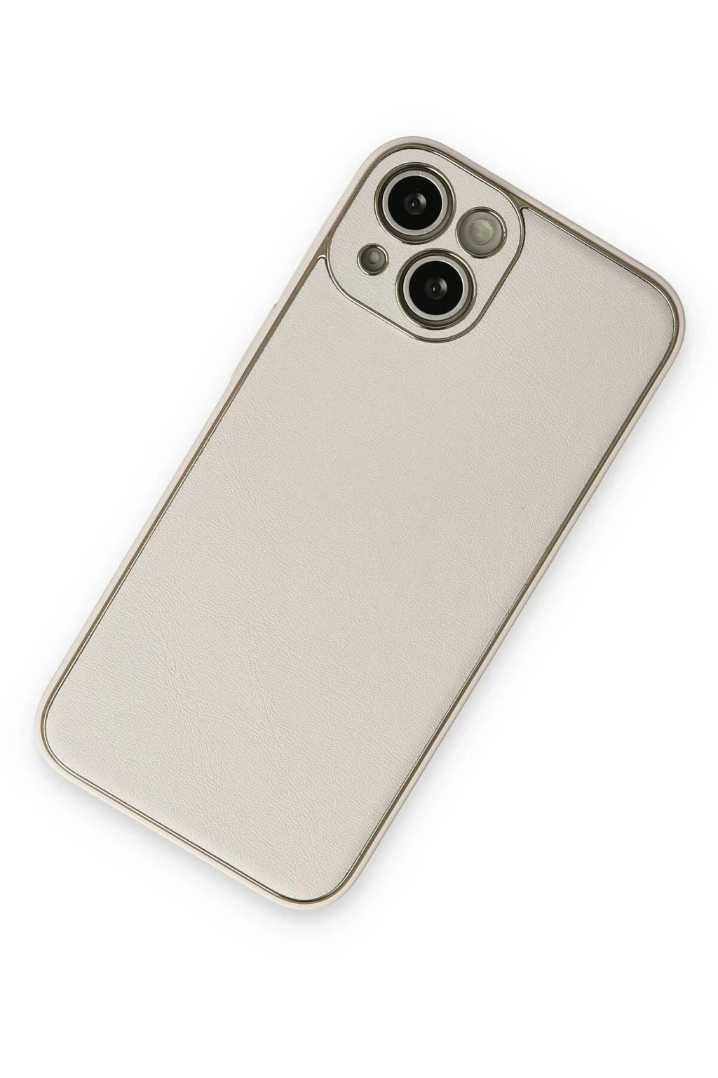 Mey İthalat® iPhone 14 Plus Kılıf Coco Deri Silikon Kapak - Beyaz