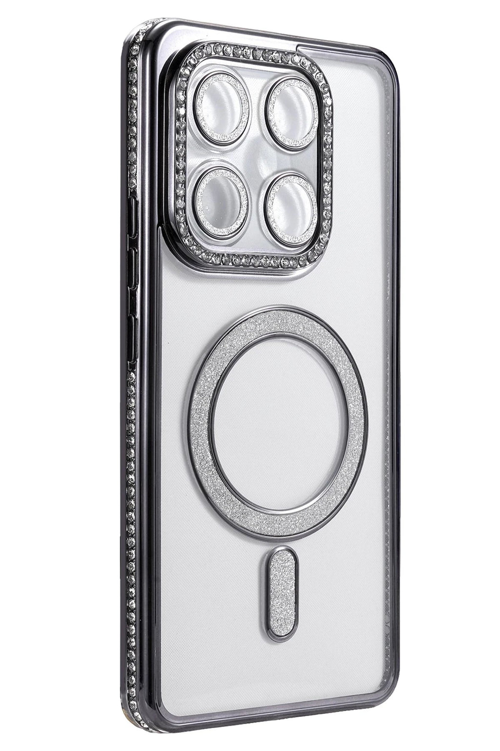 Mey İthalat® Mi 15T Pro Joke Simli Magneticsafe Kılıf - Siyah