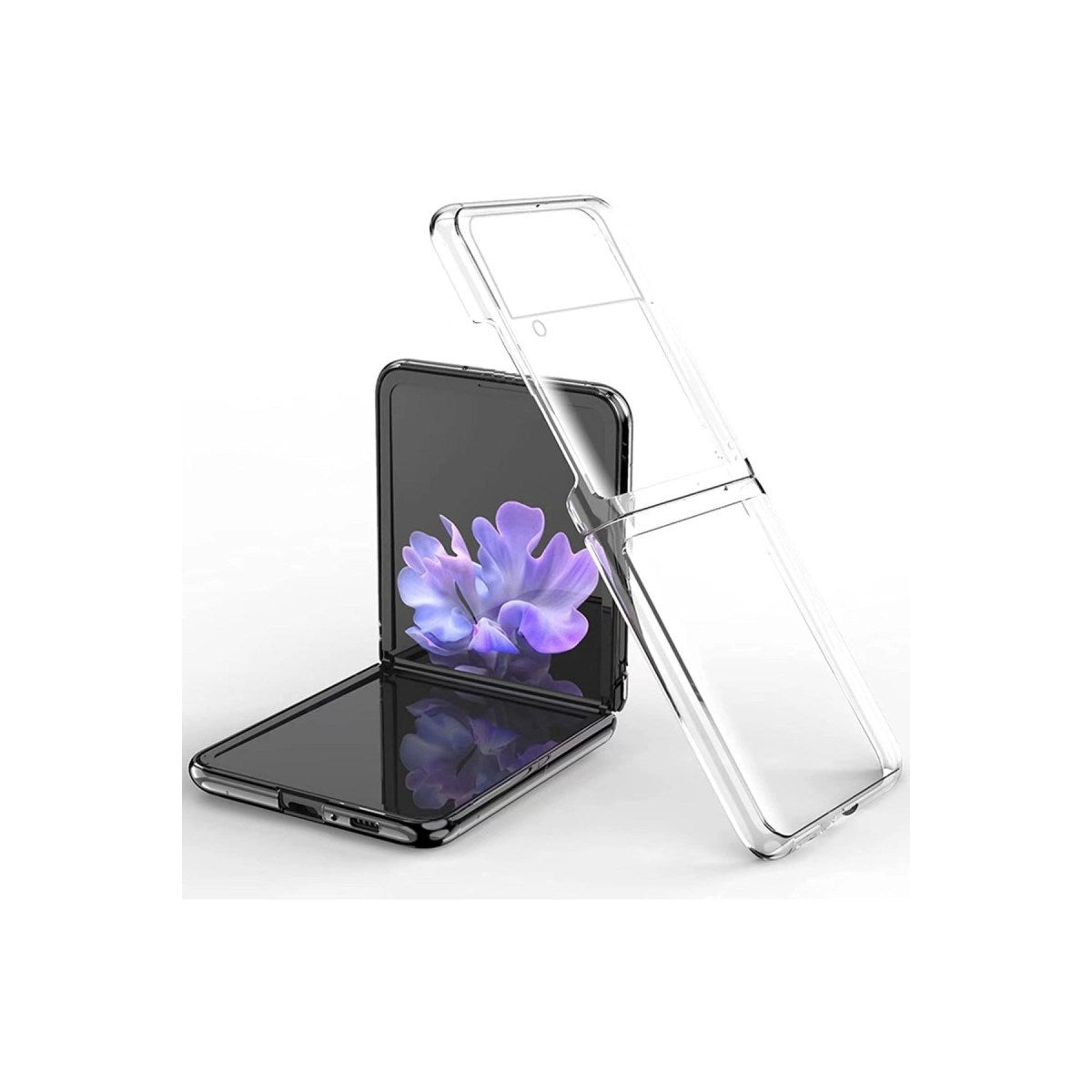 Mey İthalat® Samsung Galaxy Z Flip 3 Kılıf Fold TPU Silikon - Şeffaf