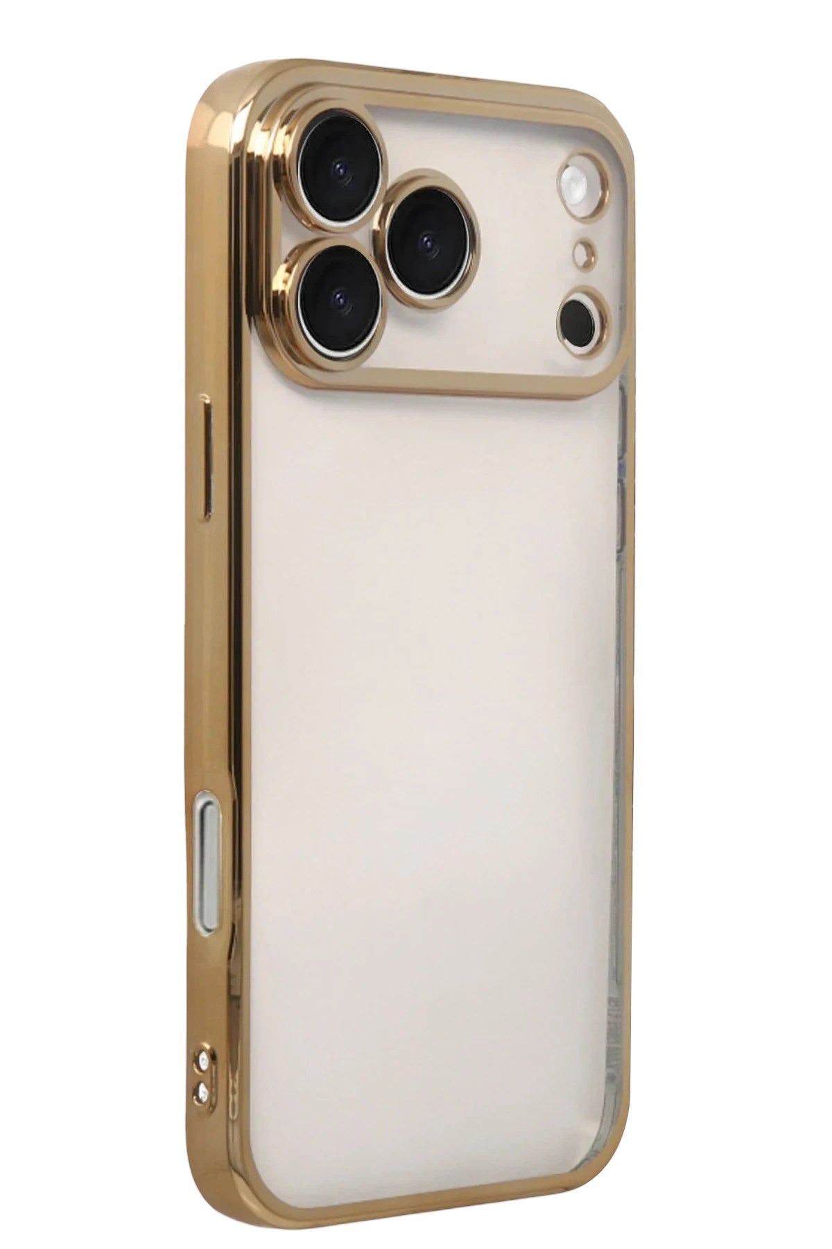 Mey İthalat® iPhone 17 Pro Max Lensli Silikon - Gold
