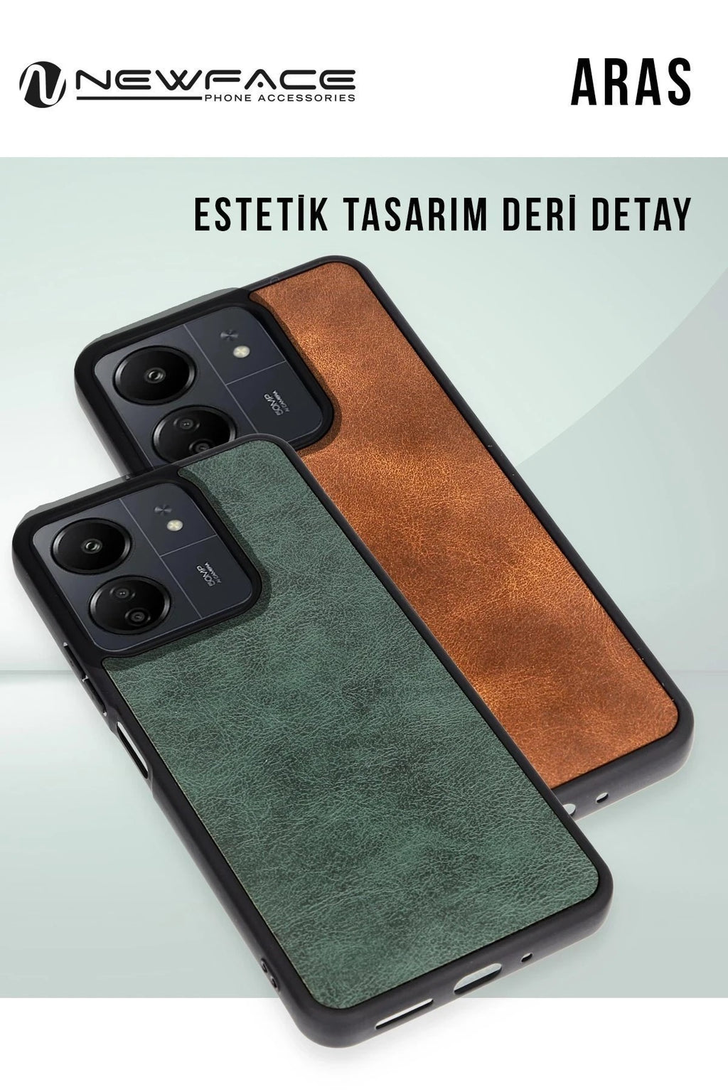 Mey İthalat® Samsung Galaxy A06 Kılıf Aras Deri Kapak - Kırmızı