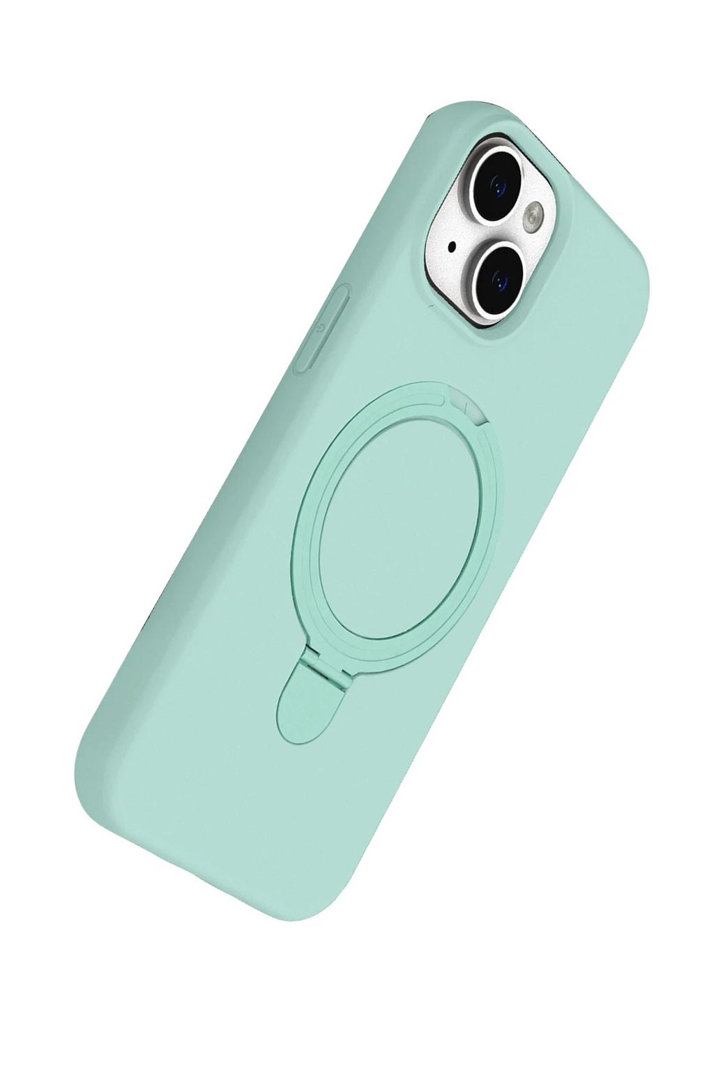 Mey İthalat® iPhone 15 Plus Regal Magsafe Standlı Kapak - Su Yeşili
