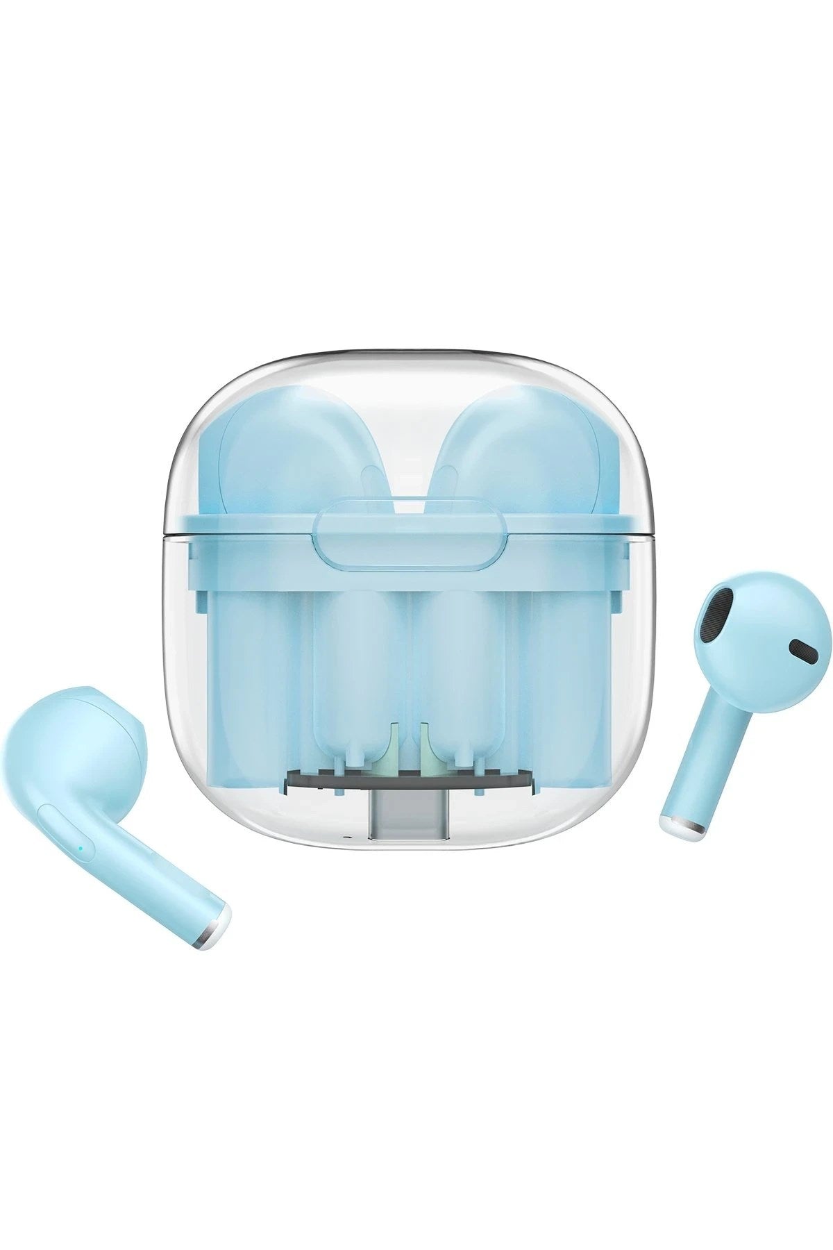 Mey İthalat® LS-09 Bluetooth 5.3 TWS Kablosuz Airpods Kulaklık - Mavi