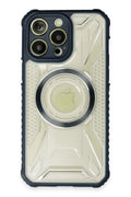 Mey İthalat® iPhone 14 Pro Kılıf Prag Magneticsafe Kapak - Lacivert