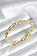 Mey İthalat® Zincir Model Gold Renk Pirinç Kadın Bileklik