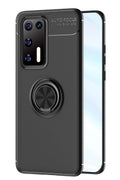 Mey İthalat® Huawei P40 Kılıf Range Yüzüklü Silikon - Siyah