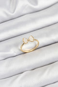 Mey İthalat® Pirinç Gold Renk Fiyonk Model Kadın Yüzük
