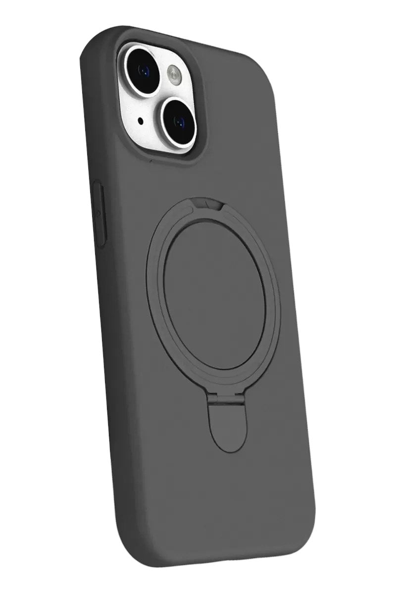 Mey İthalat® iPhone 14 Regal Magsafe Standlı Kapak - Titan Gri
