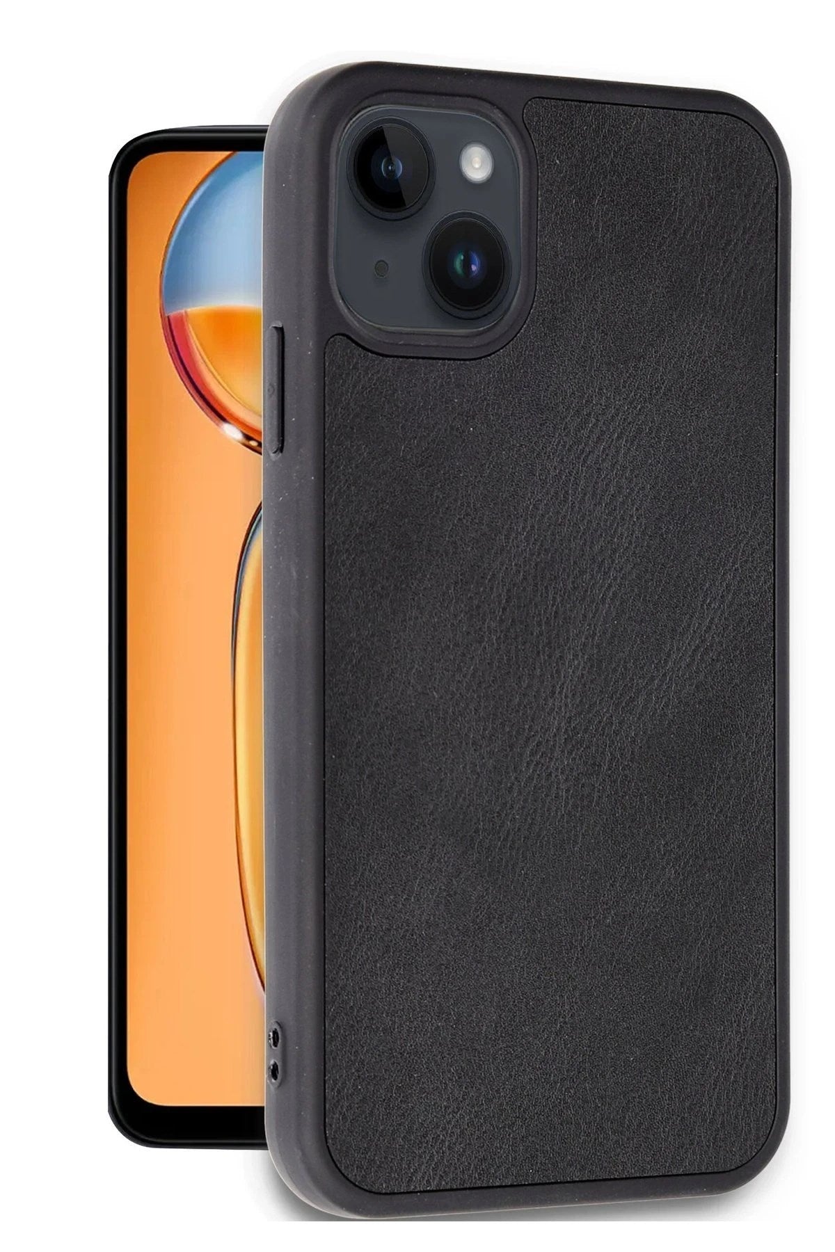 Mey İthalat® iPhone 14 Kılıf Aras Deri Kapak - Siyah