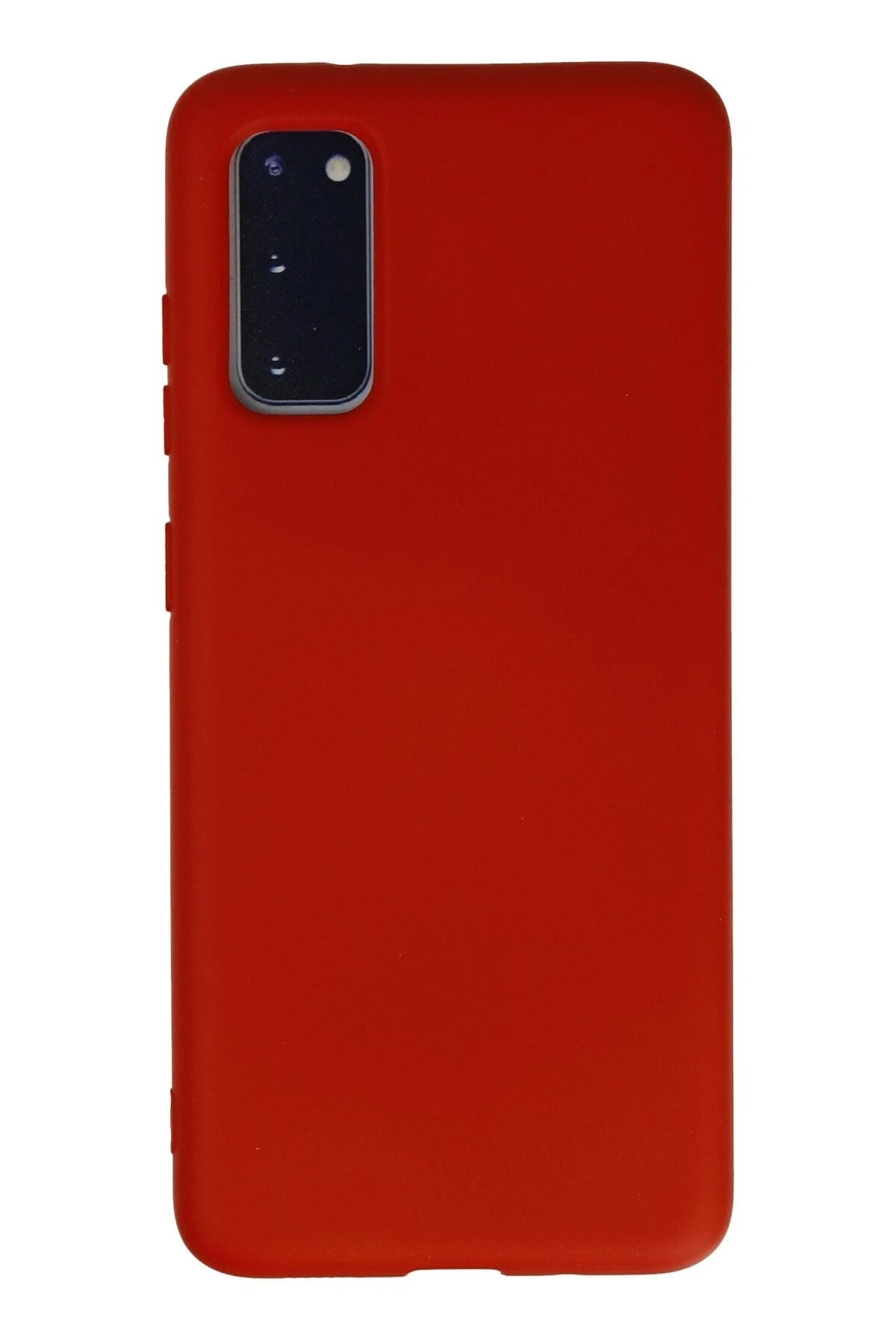 Mey İthalat® Samsung Galaxy S20 Kılıf Nano içi Kadife Silikon - Kırmızı