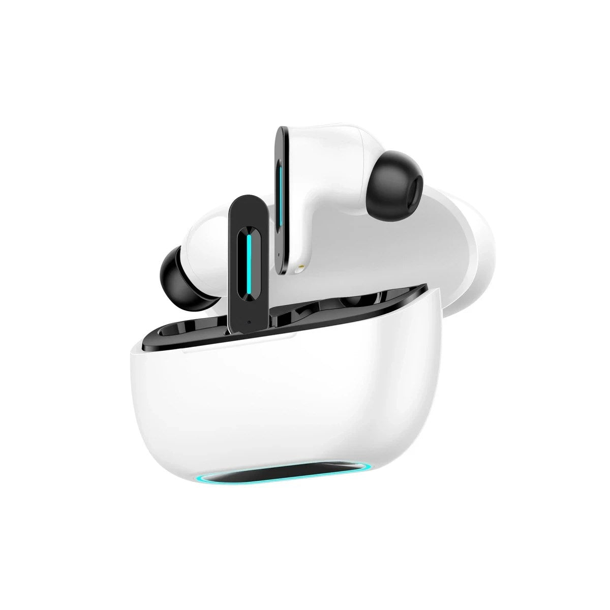 Mey İthalat® LS-518 Aktif Gürültü Engelleyici Özellikli TWS Airpods Kulaklık - Beyaz-Siyah