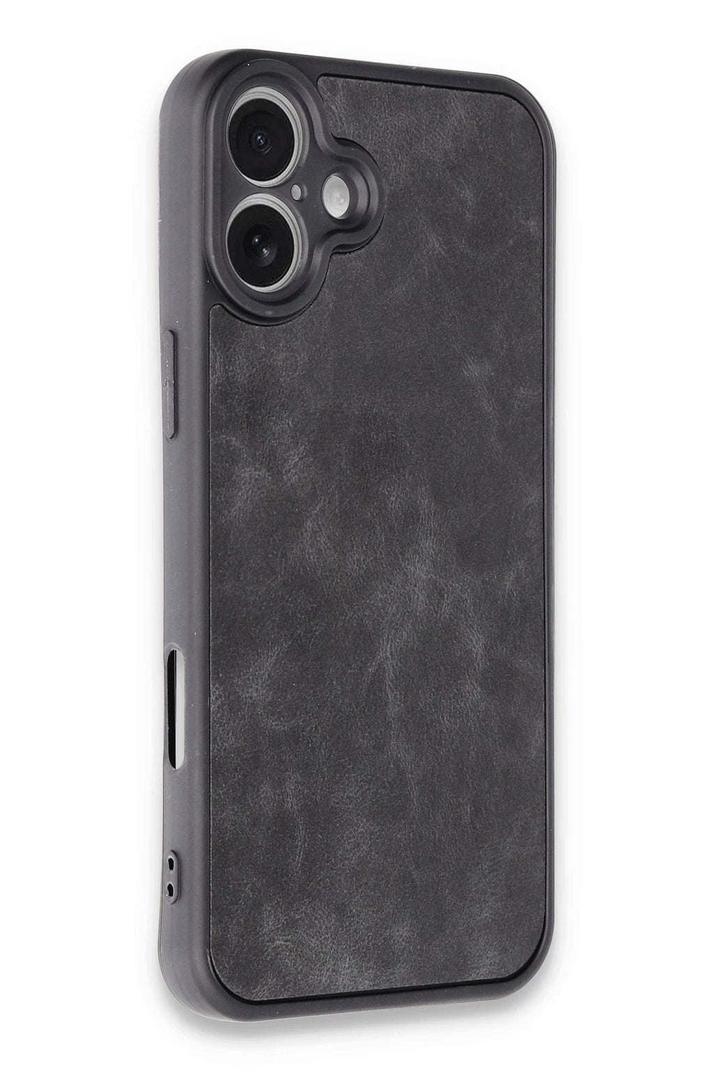 Mey İthalat® iPhone 16 Plus Kılıf Aras Deri Kapak - Siyah