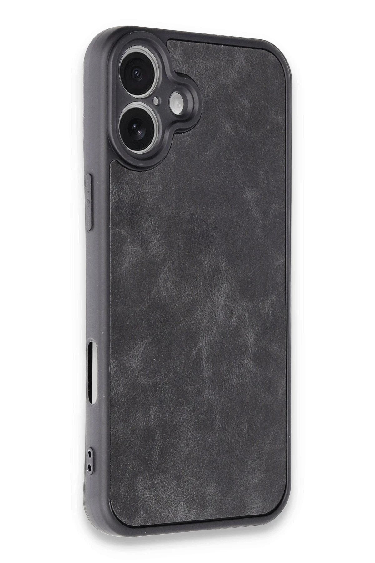 Mey İthalat® iPhone 16 Plus Kılıf Aras Deri Kapak - Siyah